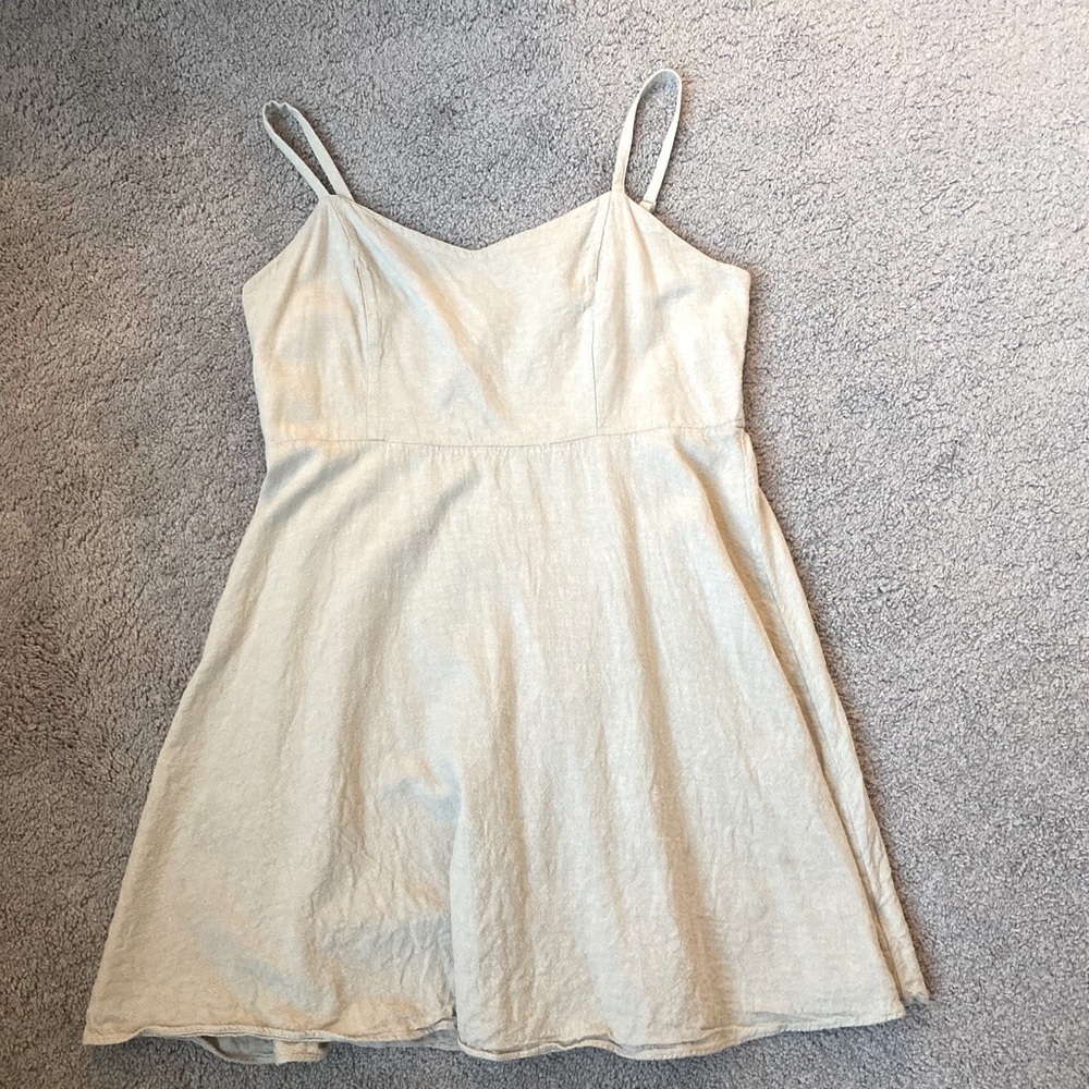 Knee length beach dress with adjustable straps